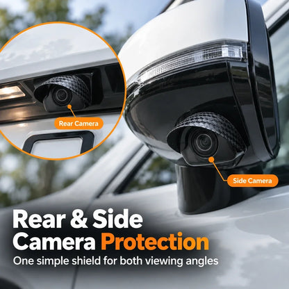 🔥Limited Time 50%OFF ⚡BUY 1 GET 1 FREE!Car Camera Rain Shield – Rear & Side Lens Sun Visor Cover