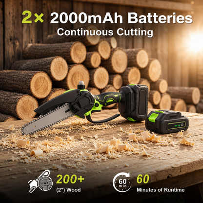 🔥 50% OFF 6-Inch Cordless Mini Chainsaw 🌿 Lightweight Power for Easy Cutting