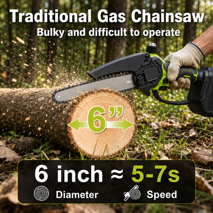 🔥 50% OFF 6-Inch Cordless Mini Chainsaw 🌿 Lightweight Power for Easy Cutting