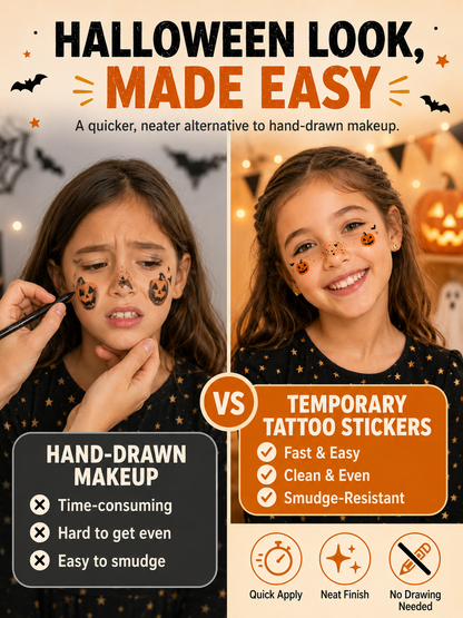 🎃 Special Offer ✨ Halloween Makeup Temporary Tattoos