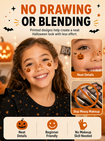 🎃 Special Offer ✨ Halloween Makeup Temporary Tattoos