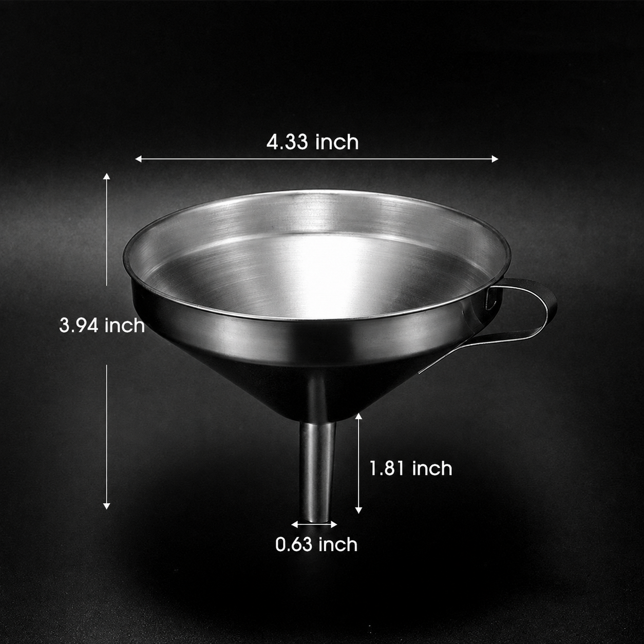 🍳304 Stainless Steel Kitchen Funnel with Fine Mesh Strainer – Fast, Clean & Mess-Free Pouring