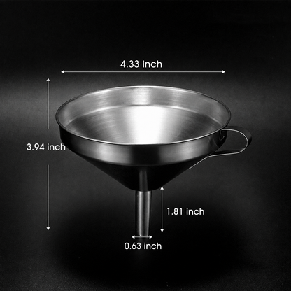 🍳304 Stainless Steel Kitchen Funnel with Fine Mesh Strainer – Fast, Clean & Mess-Free Pouring