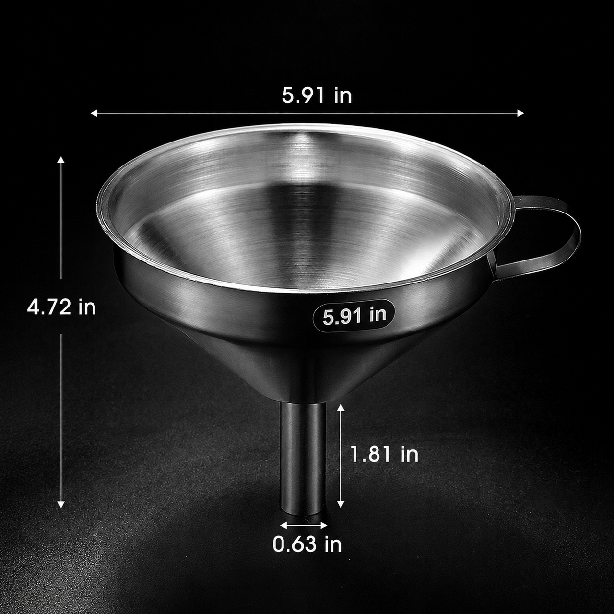 🍳304 Stainless Steel Kitchen Funnel with Fine Mesh Strainer – Fast, Clean & Mess-Free Pouring