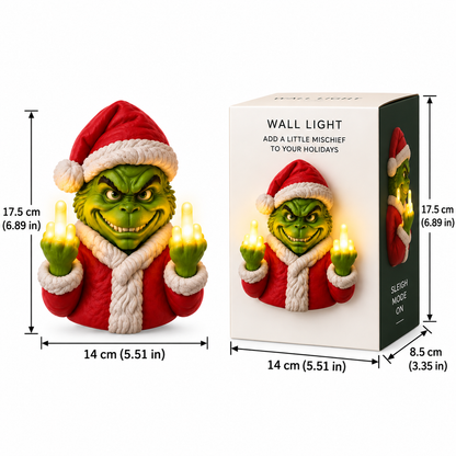 🎄 Christmas Special：50% off🎄Mischievous Christmas LED Middle Finger Wall Light – Funny Holiday Decor