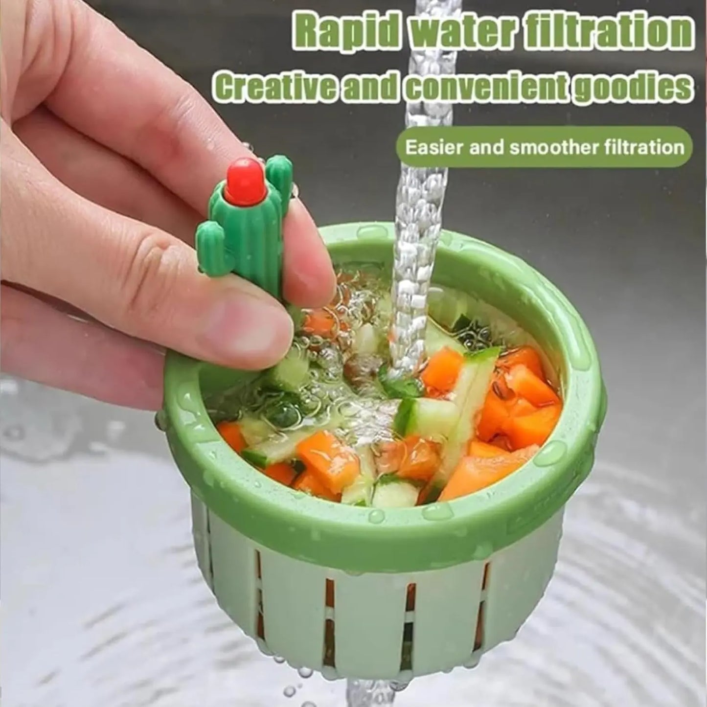 🔥LAST DAY 50% OFF  🥬2pcs Cactus Sink Filter Basket