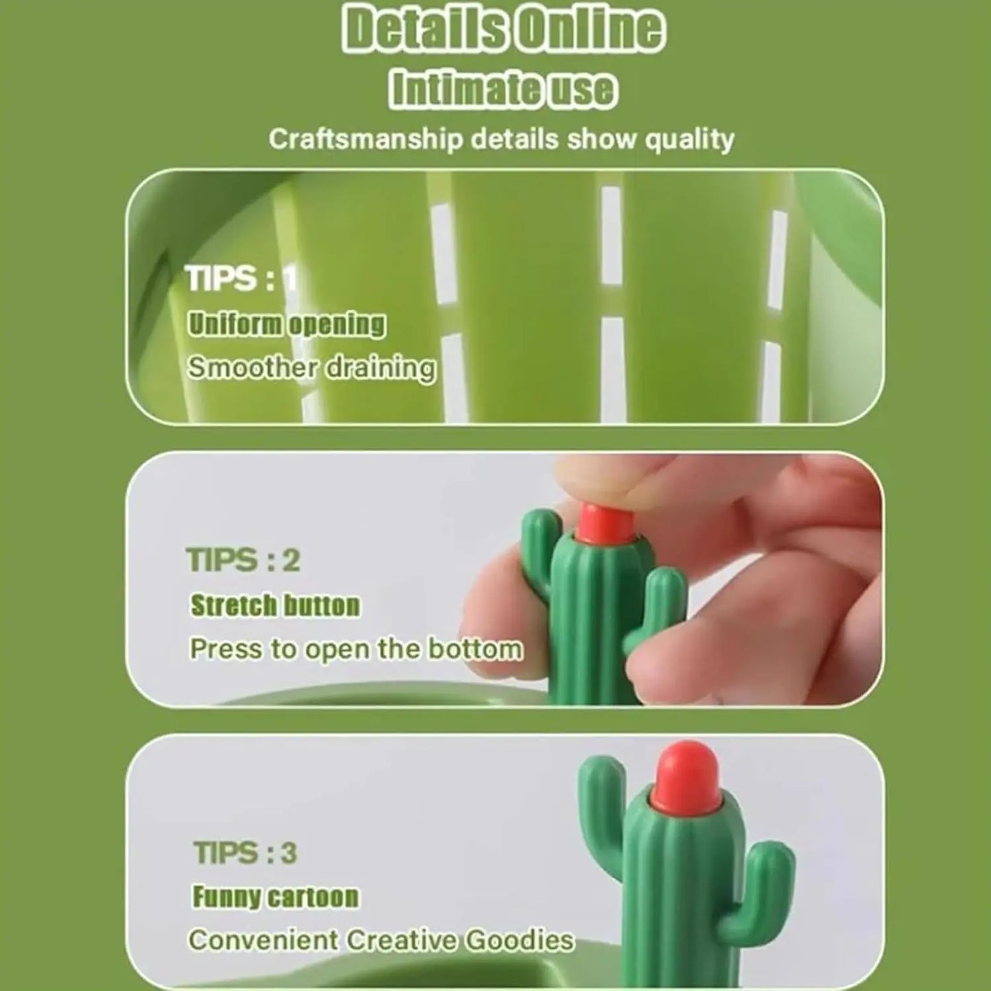 🔥LAST DAY 50% OFF  🥬2pcs Cactus Sink Filter Basket