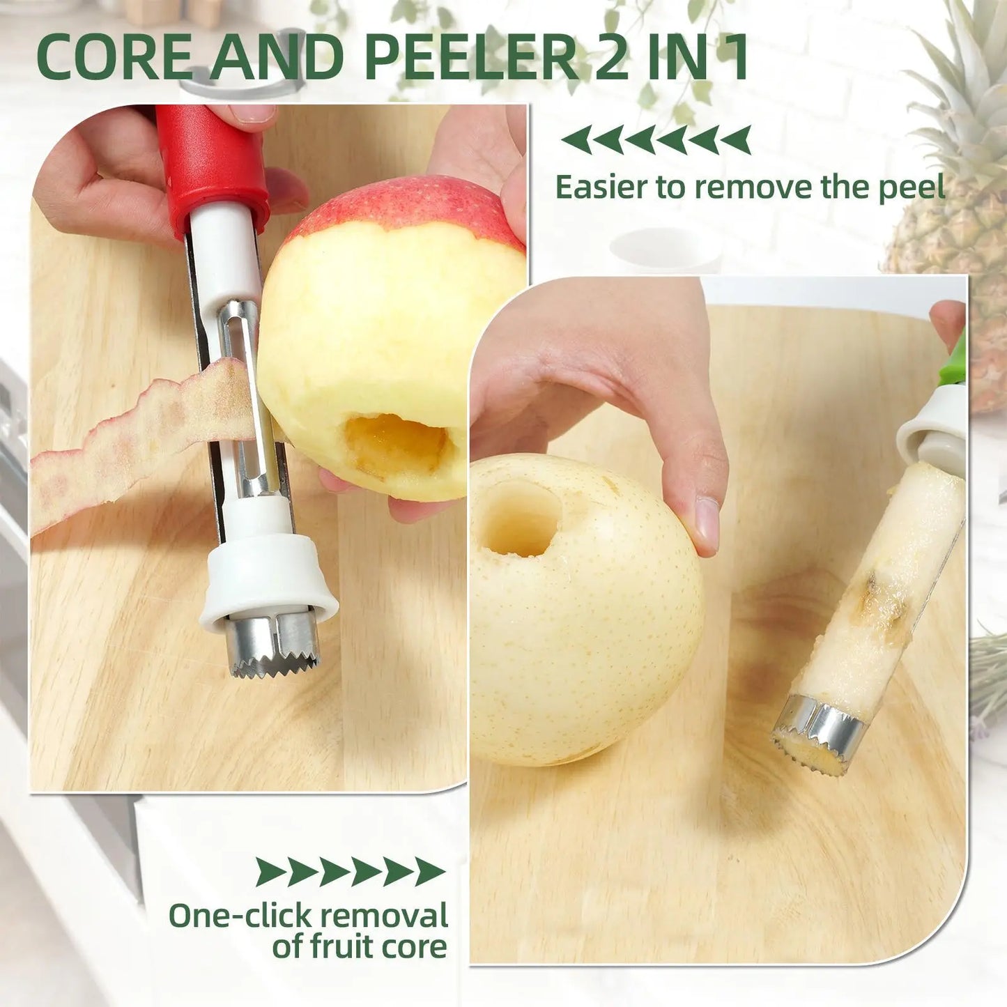 🍎Limited-time 50% off✨2-in-1 Apple Corer & Peeler