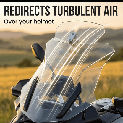 ❄️Summerfresh 50% Off!🏍️Adjustable Motorcycle Wind Deflector – Universal Windscreen Spoiler for Helmet Vibration, Wind Noise & Turbulence