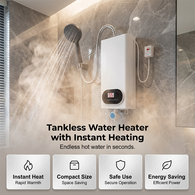 📢 Last Day Sale 57% OFF💥Compact & Safe Instant Electric Water Heater