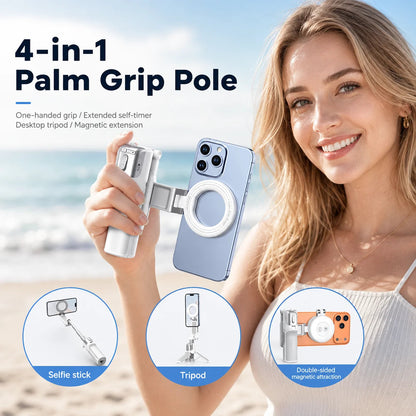 ✨50%OFF📸 Zoomable Magnetic Palm Grip | Selfie Stick & Tripod