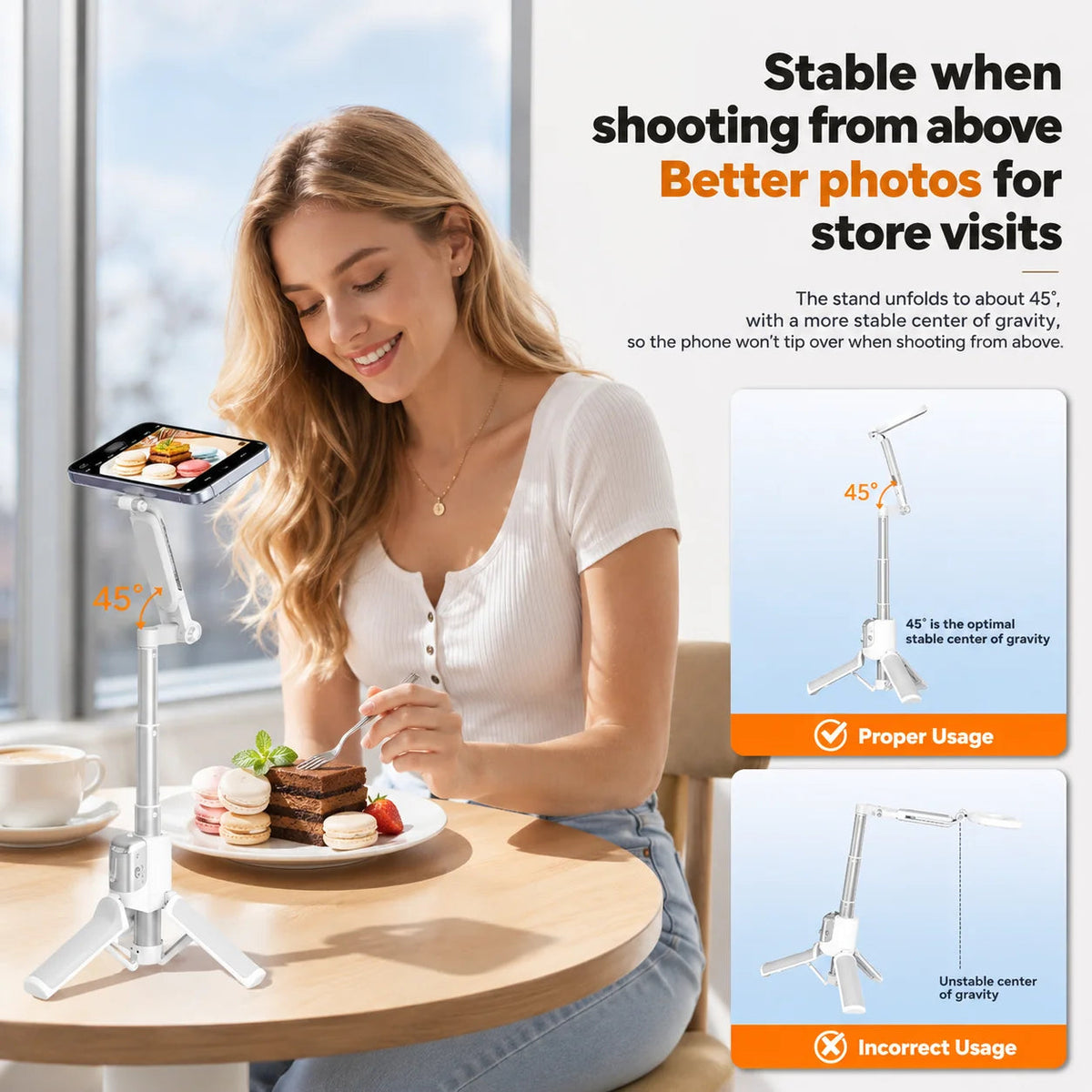 ✨50%OFF📸 Zoomable Magnetic Palm Grip | Selfie Stick & Tripod