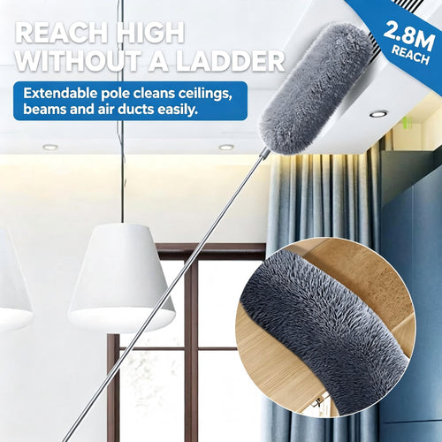 📢50% OFF !! ⏰ Retractable Rod Fiber Dust Cleaning Artifact