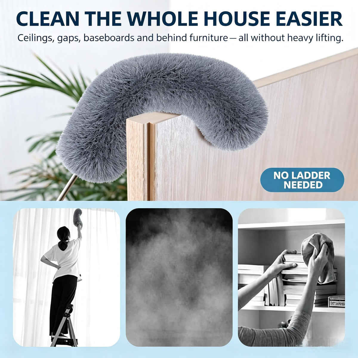 📢50% OFF !! ⏰ Retractable Rod Fiber Dust Cleaning Artifact