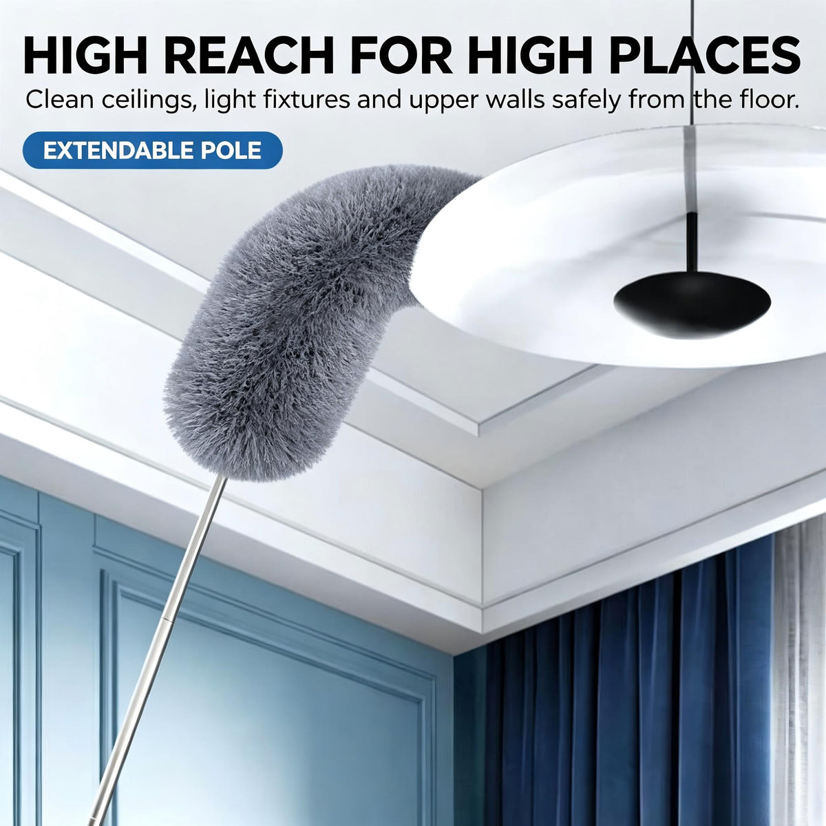 📢50% OFF !! ⏰ Retractable Rod Fiber Dust Cleaning Artifact