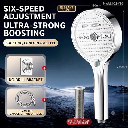 🔥🔥50%off🚿2026 upgraded booster high-flow shower head set with filter for bathroom bathing