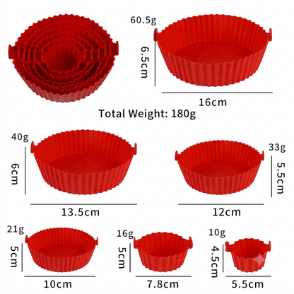 🔥2026 HOT SALE🔥6-Piece Silicone Baking Tray Set For Air Fryers