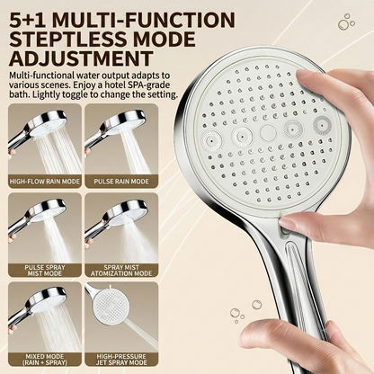 🔥🔥50%off🚿2026 upgraded booster high-flow shower head set with filter for bathroom bathing