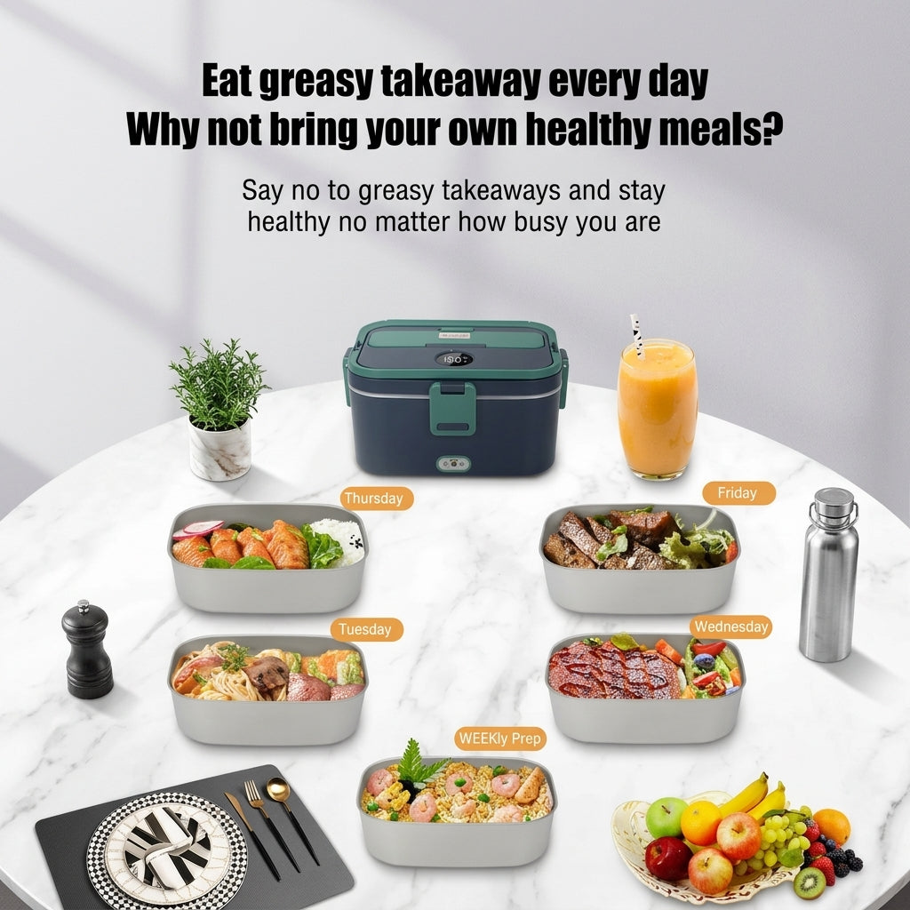 🍱 50% OFF NOW! 🔌 Portable Electric Lunch Box  🥣