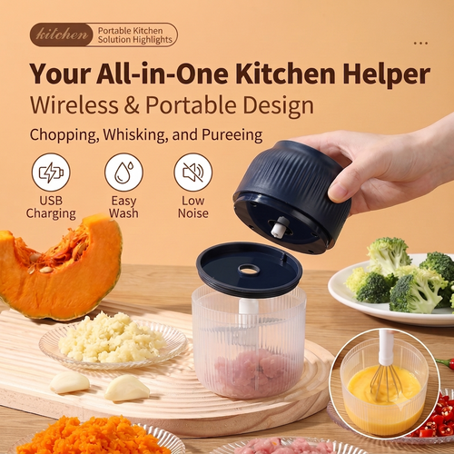 🔥50%off🔥USB Rechargeable Wireless Mini Food Chopper, Electric Blender for Garlic, Meat & Baby Food
