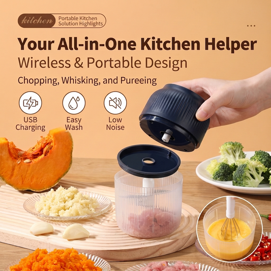 🔥50%off🔥USB Rechargeable Wireless Mini Food Chopper, Electric Blender for Garlic, Meat & Baby Food