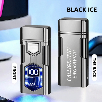 🔥50%off🔥Smart Voice-Control Lighter - Cyberpunk Dual Flame Torch Lighter, Type-C Rechargeable Windproof Electric Lighter