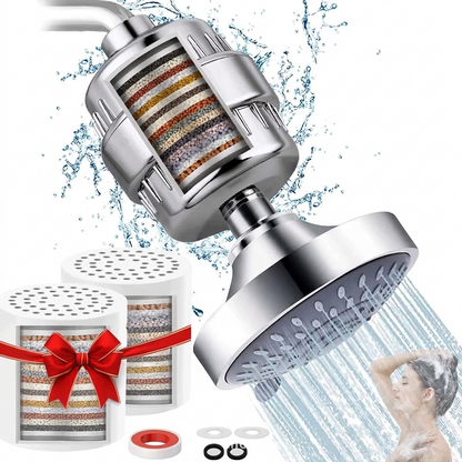 🔥50%off🔥4 Inch 5-Mode Filtered Shower Head Ceiling Spray Kit