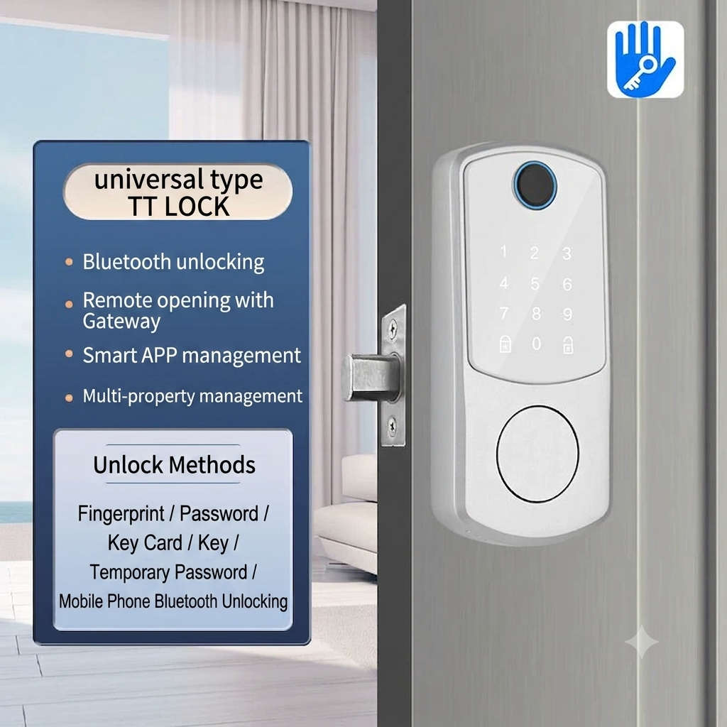 🔥First 100 orders get 50% OFF!🔥Automatic Fingerprint Smart Lock with Cat Eye Capture, Password Spherical Auxiliary Door Lock