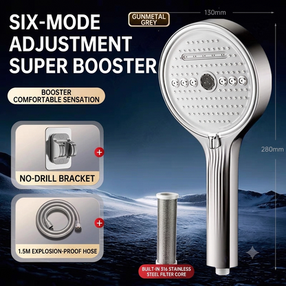 🔥🔥50%off🚿2026 upgraded booster high-flow shower head set with filter for bathroom bathing
