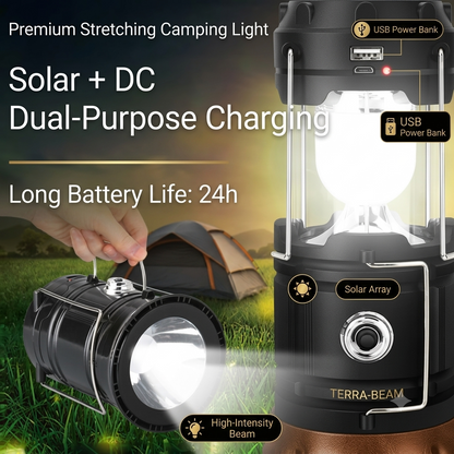 ⏰Upgraded Version!!⌛ 💥Solar Powered Retractable Camping Light