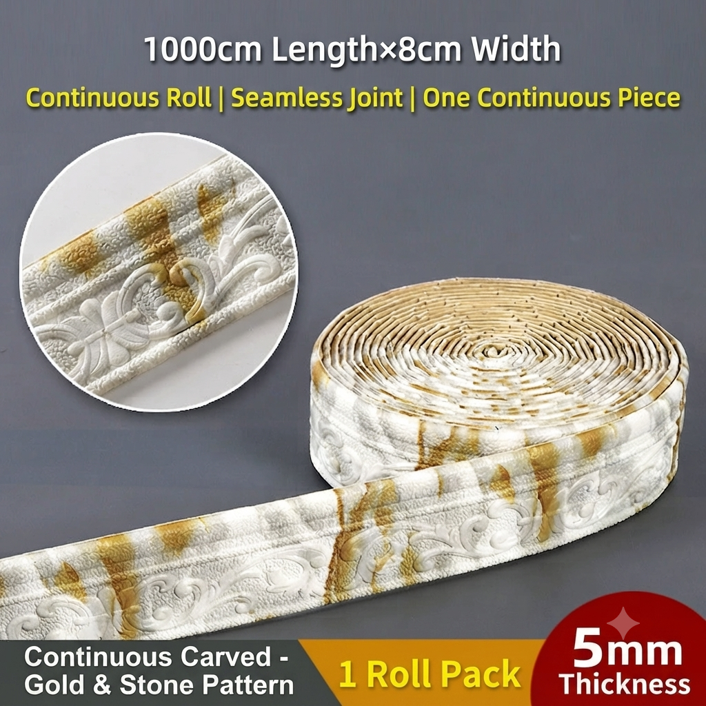 ✨50%off✨3D Self-Adhesive Foam Molding Trim | Wall Border, Skirting Board, Ceiling Crown Molding, Corner Line for Home Decor