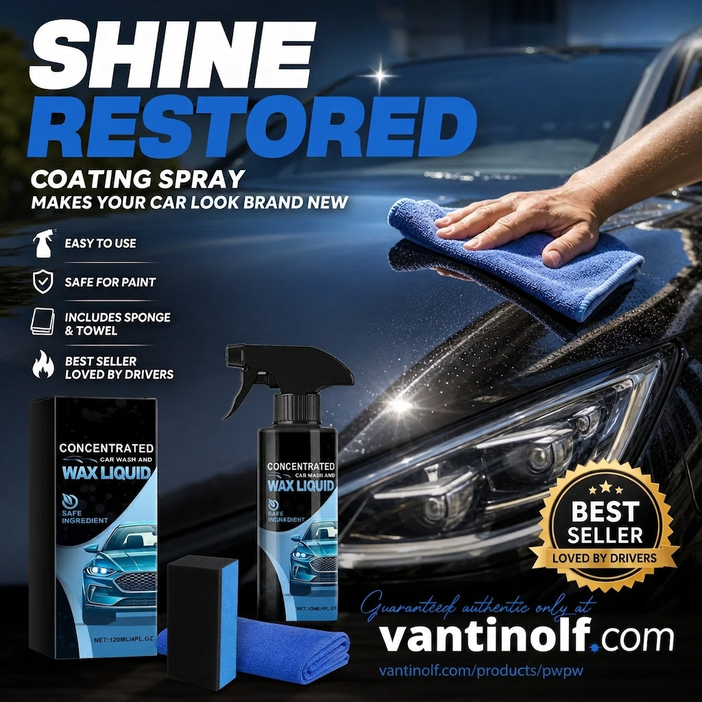 🚗✨🔥Buy‑One‑Get‑One‑Free When You Order Today! Concentrated Car Wash & Wax Liquid, Gentle & Effective Detailing Spray Kit with Sponge and Microfiber Cloth
