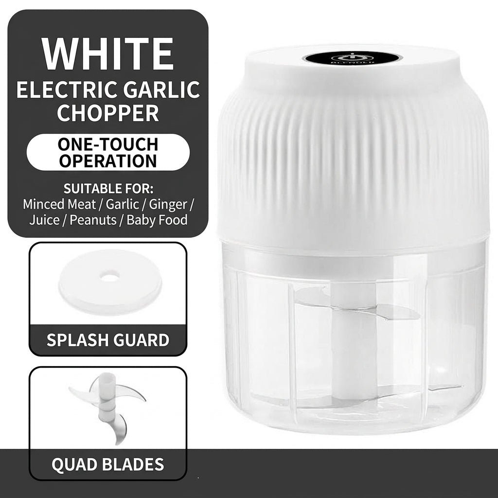 👶🥕🍎 LIMITED-TIME 50% OFF! 4 Blades Versatile Electric Mini Chopper – Grind, Mince, Puree – Stainless Steel Blades, Easy Clean – Great for Baby Food, Salsa, Dips, and Dressings 🧑‍🍳✨