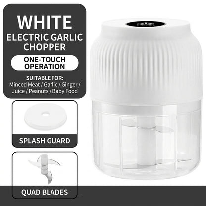 👶🥕🍎 LIMITED-TIME 50% OFF! 4 Blades Versatile Electric Mini Chopper – Grind, Mince, Puree – Stainless Steel Blades, Easy Clean – Great for Baby Food, Salsa, Dips, and Dressings 🧑‍🍳✨