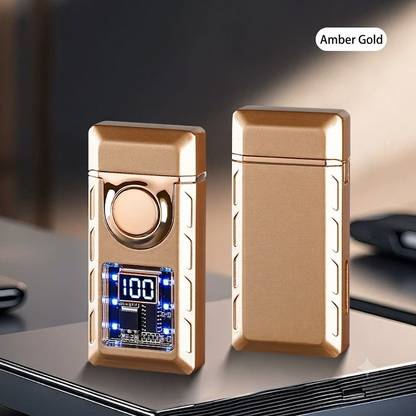 🔥50%off🔥Smart Voice-Control Lighter - Cyberpunk Dual Flame Torch Lighter, Type-C Rechargeable Windproof Electric Lighter