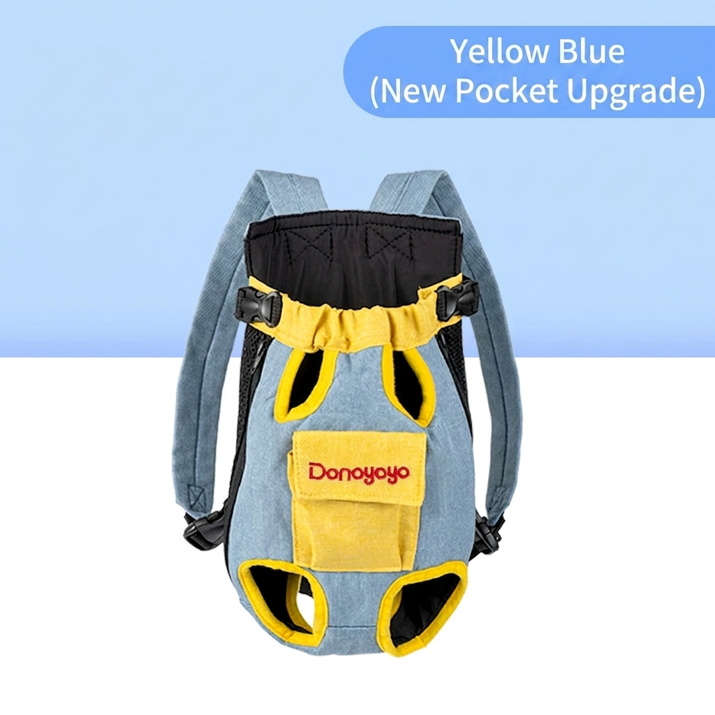 🔥50%off🔥Linen Cotton Chest Pet Backpack | Hands-Free 4-Leg Dog & Cat Carrier for Walking Travel
