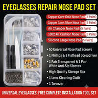 Nose Pad Set: 5 Air Cushion + 5 Anti-Slip + 5 Large Silicone + 5 Silver Core + 5 Copper Core