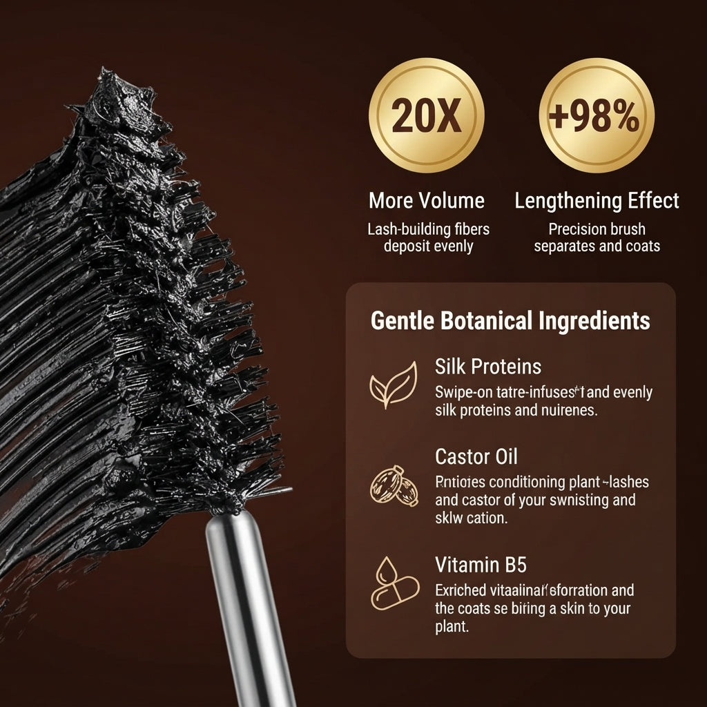 🔥💧 Waterproof Mascara👁️Locks in 24-hour curl