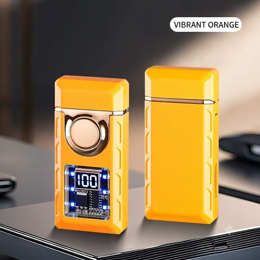 🔥50%off🔥Smart Voice-Control Lighter - Cyberpunk Dual Flame Torch Lighter, Type-C Rechargeable Windproof Electric Lighter