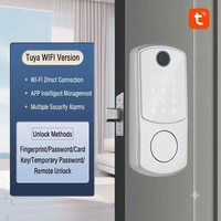 D10 Silver Direct WiFi: Fingerprint + Password + Card + Tuya Direct WiFi + Doorbell + Key