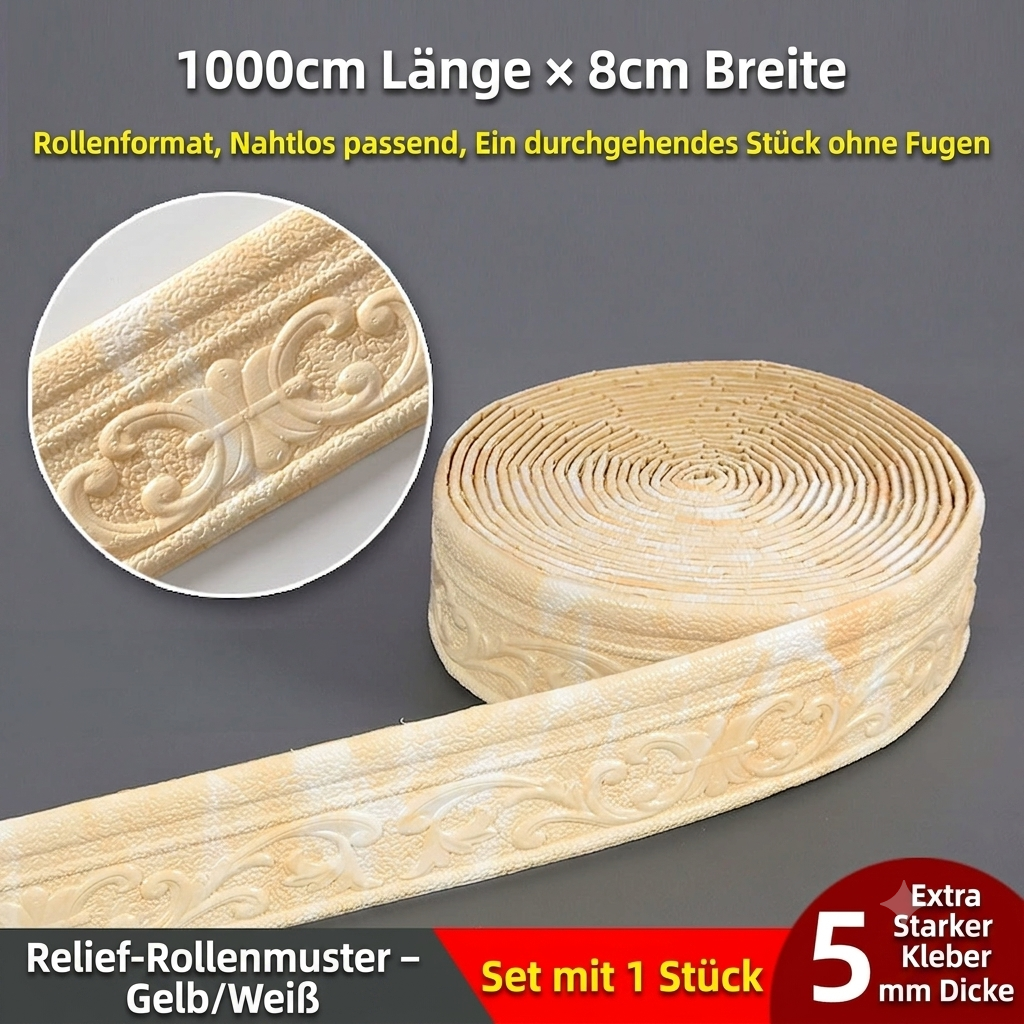 ✨50 % RABATT✨3D-selbstklebende Schaumverkleidungsleisten | Wandbordüren, Sockelleisten, Deckenleisten, Eckleisten für die Wohnraumdekoration