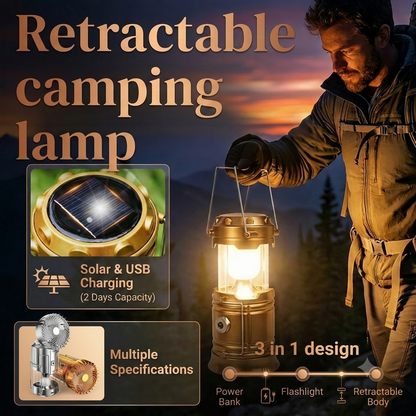 ⏰Upgraded Version!!⌛ 💥Solar Powered Retractable Camping Light