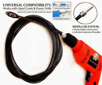🔥50% OFF🔥Powerful spring tool for unclogging toilets, kitchen pipes, and floor drains