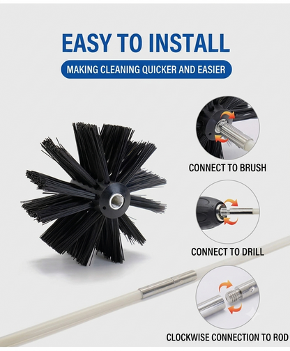 ✨50%off✨ Dryer Vent & Chimney Cleaning Brush Kit with Flexible Rods