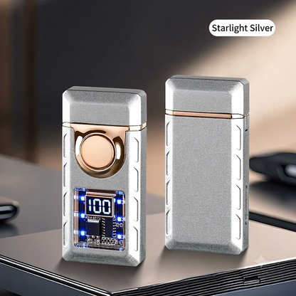 🔥50%off🔥Smart Voice-Control Lighter - Cyberpunk Dual Flame Torch Lighter, Type-C Rechargeable Windproof Electric Lighter