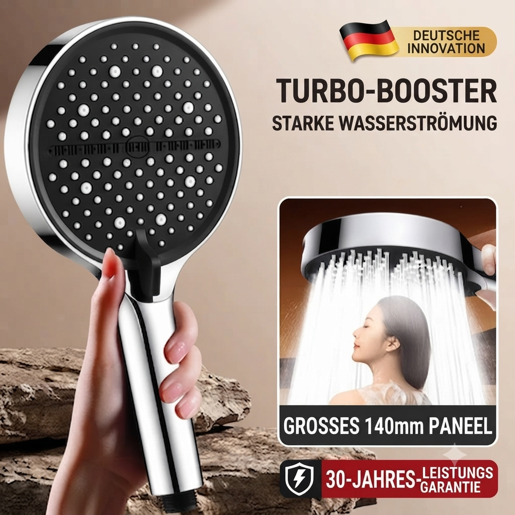 🔥50 % RABATT | Hochdruck-Duschkopf mit verstellbarem Strahl – 15-cm-Duschfläche & 7 Strahlmodi für ein unvergleichliches Duschvergnügen! 🚿✨