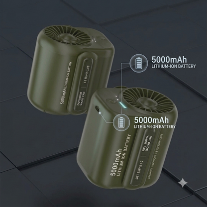 🧊50%off🧊Heavy-Duty 360° Waist Fan | 14,000 RPM Portable Turbo Clip-on Fan & 5000mAh Power Bank | Waterproof, Drop-Proof for Outdoor Work, Construction & Hiking