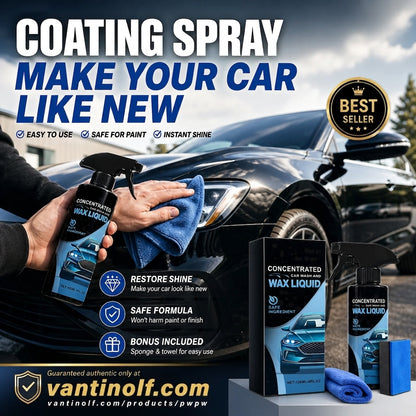 🚗✨🔥Buy‑One‑Get‑One‑Free When You Order Today! Concentrated Car Wash & Wax Liquid, Gentle & Effective Detailing Spray Kit with Sponge and Microfiber Cloth
