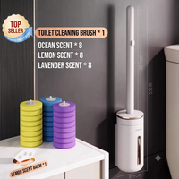 Toilet Brush + Ocean/Lavender/Lemon Pods (8 each)