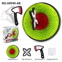 Round Throwing Target/green [1 dart + 1 axe + 1 star dart + 1 hook]
